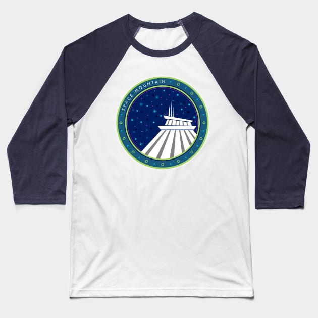 Space Mountain Baseball T-Shirt by ryancano